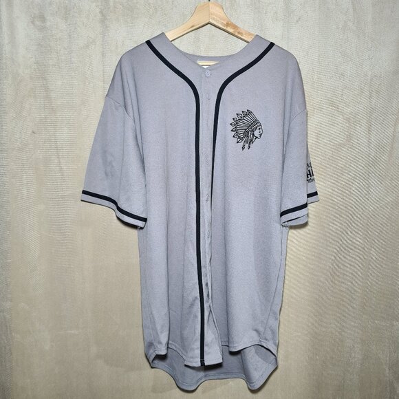 LA DREAMZ Sportswear Men's V-Neck Baseball Jersey Tee Striped Sleeves XL - Picture 1 of 6